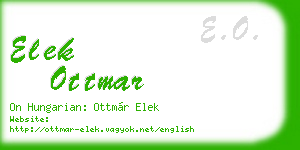 elek ottmar business card